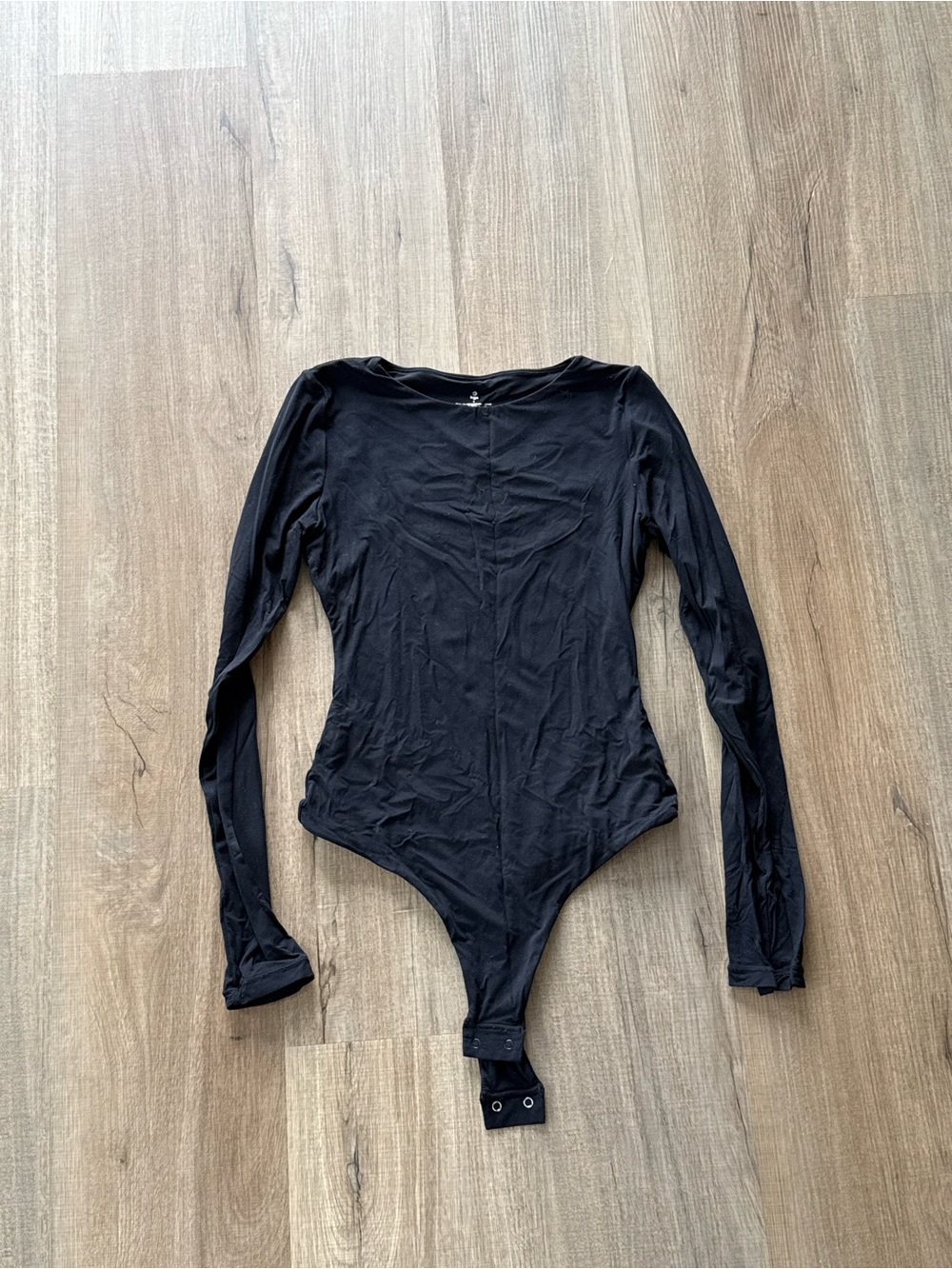 lug Black Stretch Bodysuit Top